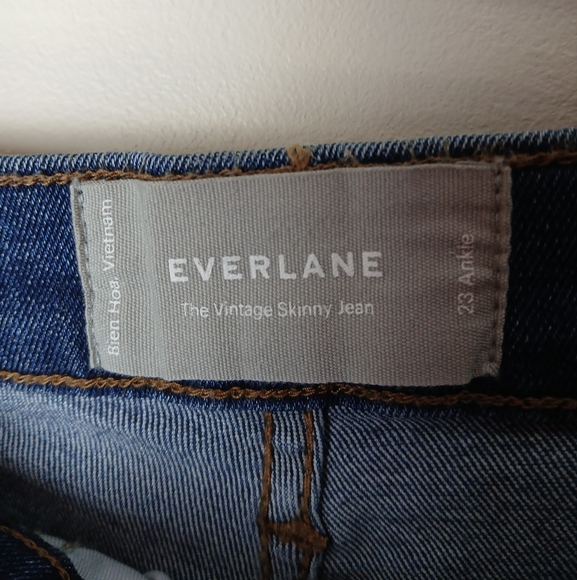 Everlane Denim The Vintage Button up Ankle Skinny Jean Size 23 nwot EUC - Picture 8 of 9